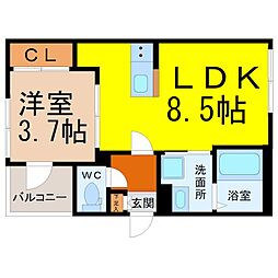 Lesoleilpino 1LDKの間取図画像