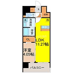 プレイズシード車道スクエア 1LDKの間取図画像