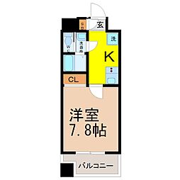 VIALO千種スクエア 1Kの間取図画像
