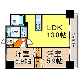 アンシャンテ車道 2LDKの間取図画像