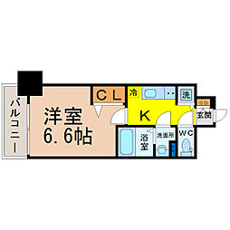 プレサンス千種アイル 1Kの間取図画像