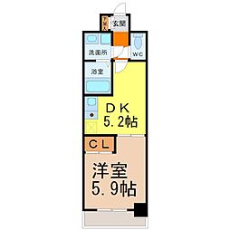 ベレーサ葵 1DKの間取図画像