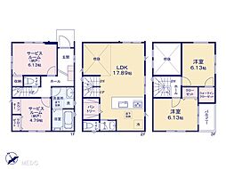 川口市末広1丁目　新築一戸建て　全3棟