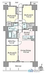 間取図画像 3LDK