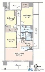 間取図画像 3LDK