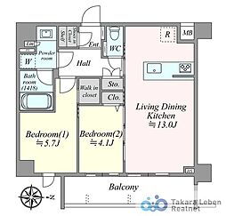 間取図画像 2LDK