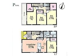 上尾市向山2丁目　一戸建て　全6棟 4LDKの間取り