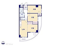 グランドメルシー北原台 3LDKの間取図画像