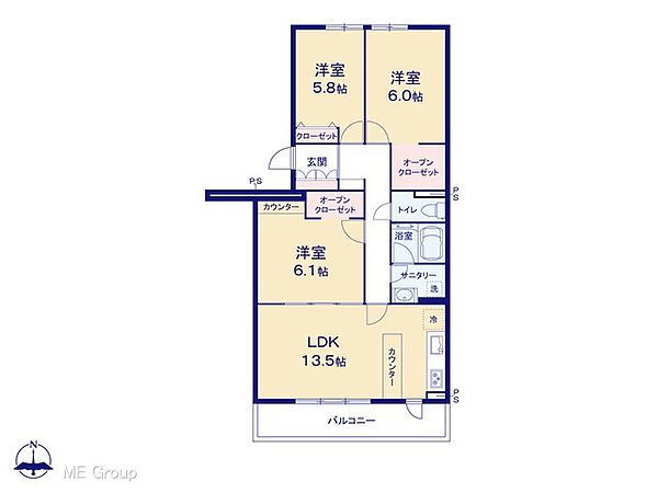 間取りを拡大表示