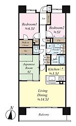 ビクトリアアネーロ大宮 3LDKの間取図画像