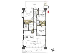 エクセレントプレイスドリームマークス 3LDKの間取図画像