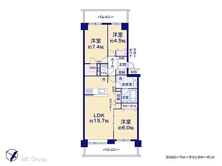 3LDK 間取り