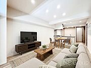 落ち着いた雰囲気のＬＤＫは家族みんなの快適空間　※家具はCGです　
