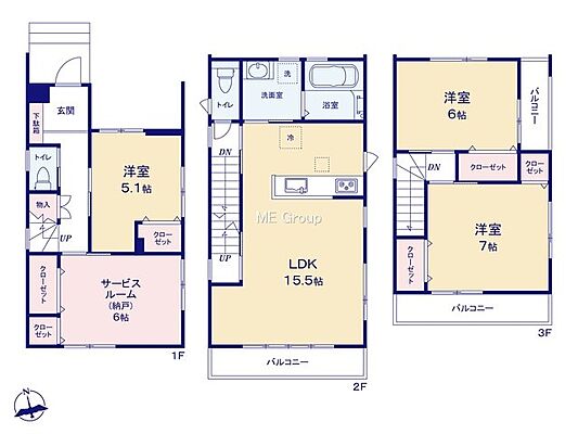 間取り 川口市安行領根岸　一戸建て　全1棟