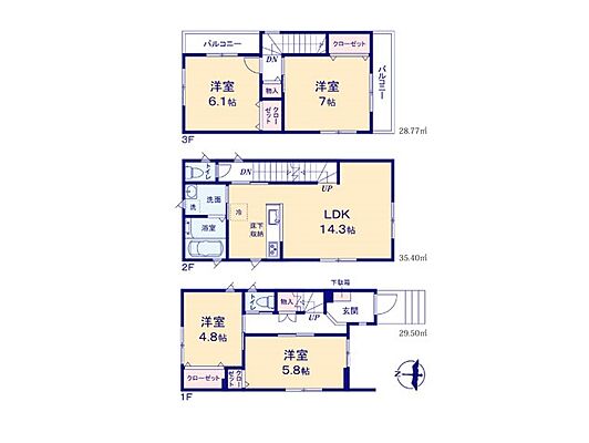 間取り 川口市伊刈　一戸建て