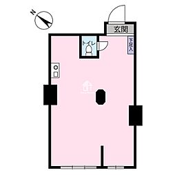 第7宮庭マンション ワンルームの間取図画像