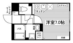 函館市港町3丁目マンション ワンルームの間取図画像