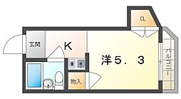 レジデンス門真 1Kの間取図画像