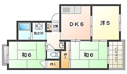 パステルハイツ 3DKの間取図画像