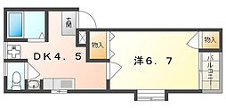 ラリンピア 1Kの間取図画像