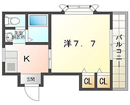 ファミーユイシハラ 1Kの間取図画像