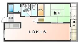 サンシャインキタニ 1LDKの間取図画像