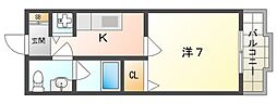 グレーシィ門真 1Kの間取図画像