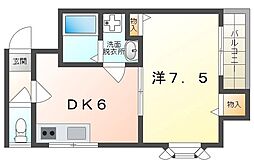 エトワール 1DKの間取図画像