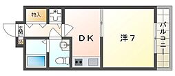サクセス守口 1DKの間取図画像