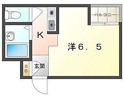 メゾン山本 1Kの間取図画像