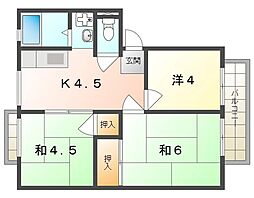 アーバン岩井 3Kの間取図画像