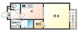 アムールロータス 1Kの間取図画像
