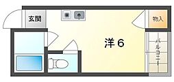 門真プリンスマンションMSM ワンルームの間取図画像