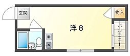 早苗清洲プラザ ワンルームの間取図画像