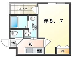 守口市大日町3丁目アパート 1Kの間取図画像