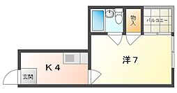 コーポタカハシA棟 1Kの間取図画像