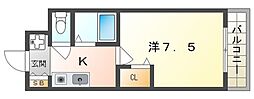 M'PLAZA門真駅前 1Kの間取図画像