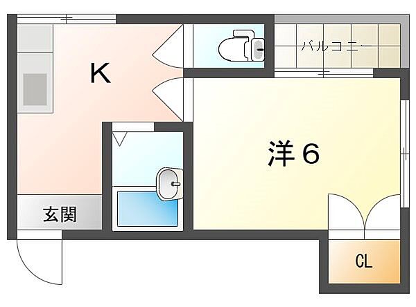 フローラル・ヴィラ ｜大阪府寝屋川市平池町(賃貸マンション1K・2階・17.50㎡)の写真 その2