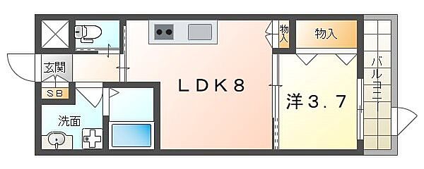 stella collina ｜大阪府寝屋川市大谷町(賃貸アパート1LDK・3階・30.64㎡)の写真 その2