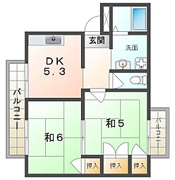 フラット・タームー 2Kの間取図画像