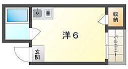 坂本マンション ワンルームの間取図画像