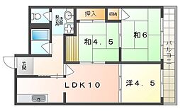 ホープビラ 3LDKの間取図画像