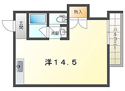 カサベルデ・柳 ワンルームの間取図画像