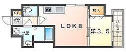 GRANDSTEADY城東 1LDKの間取図画像