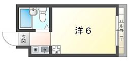 池田マンション 1Kの間取図画像