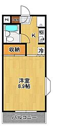 エクセレント菜根 1Kの間取図画像