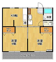 菅野荘 2Kの間取図画像