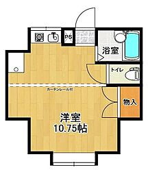 郡山第2パンション ワンルームの間取図画像