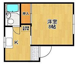小林コーポ 1Kの間取図画像