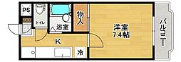 ツインE&T 1Kの間取図画像